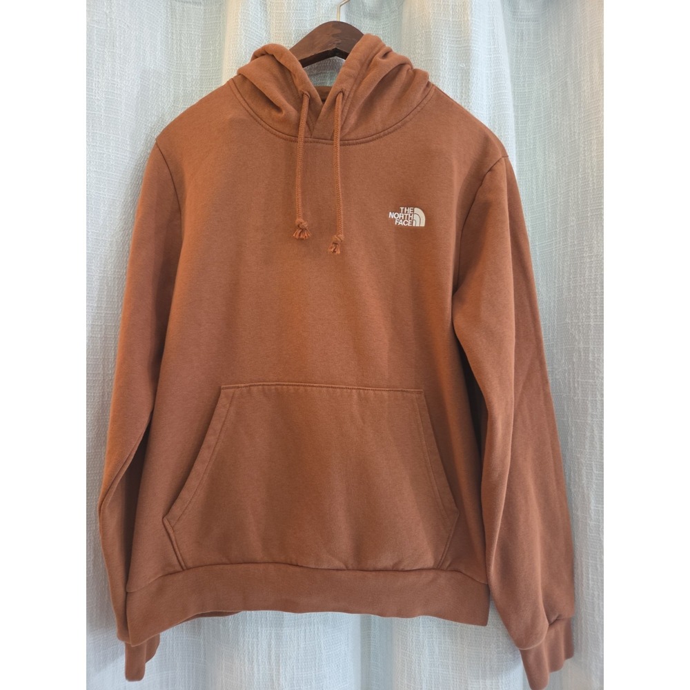 The North Face Hoodie Sweater Mens Medium Burnt Color Outdoors Logo Hiking